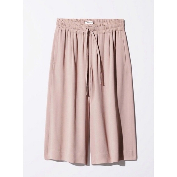 Aritzia Babaton Cropped Luiz Culottes Pant in Pink M - Picture 2 of 11